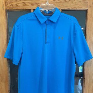Men's Under Armour Heat Gear Polo (Medium) Blue